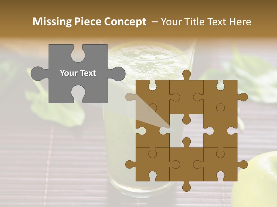 A Glass Of Green Juice On A Table PowerPoint Template