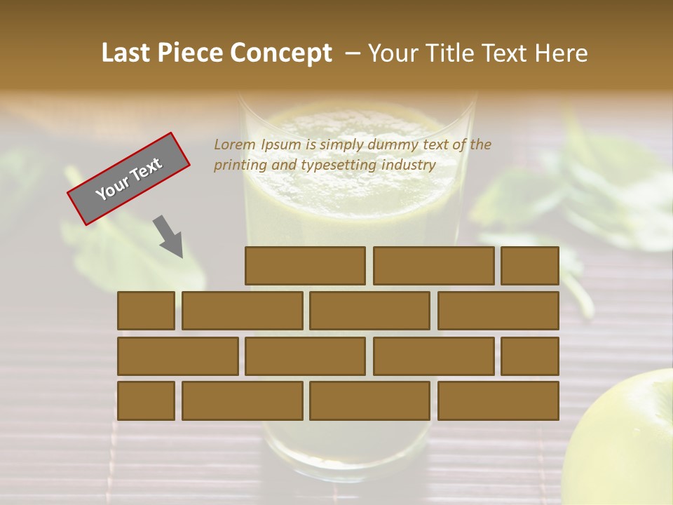 A Glass Of Green Juice On A Table PowerPoint Template