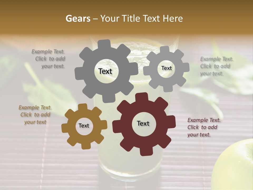 A Glass Of Green Juice On A Table PowerPoint Template
