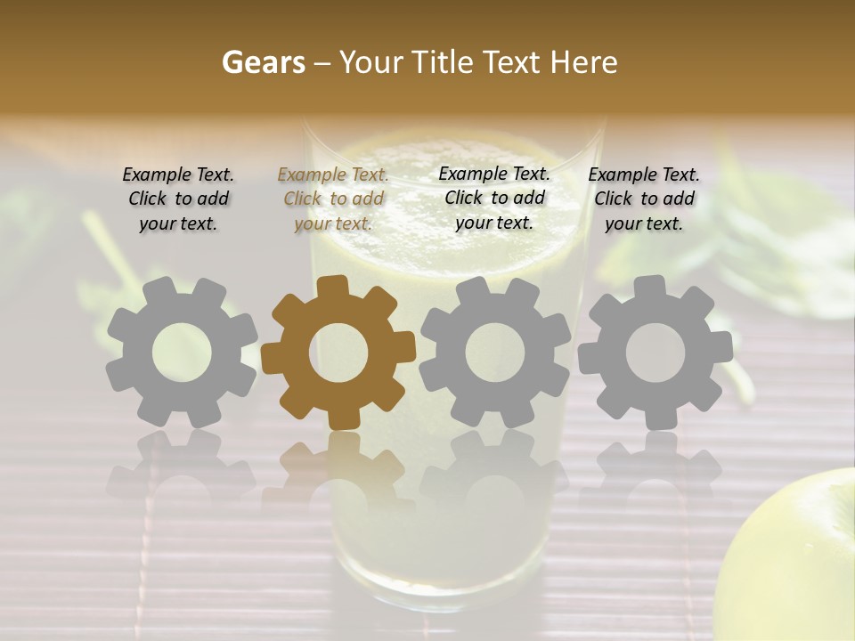 A Glass Of Green Juice On A Table PowerPoint Template