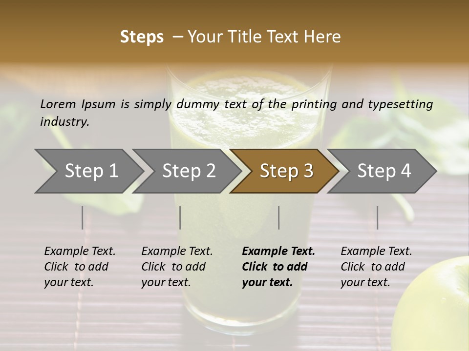 A Glass Of Green Juice On A Table PowerPoint Template
