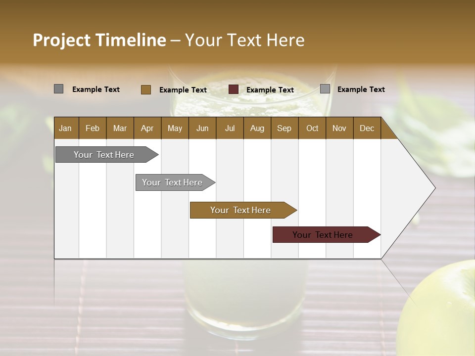 A Glass Of Green Juice On A Table PowerPoint Template