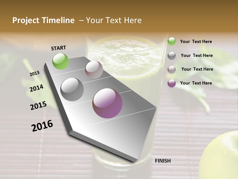 A Glass Of Green Juice On A Table PowerPoint Template