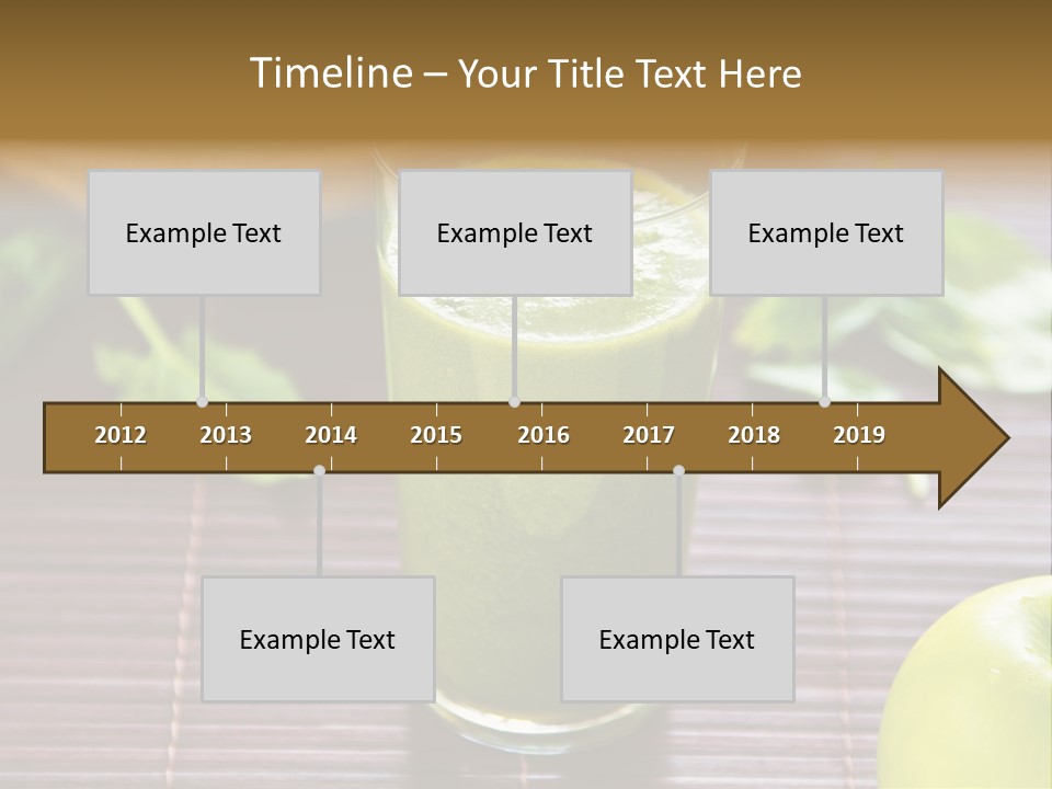 A Glass Of Green Juice On A Table PowerPoint Template