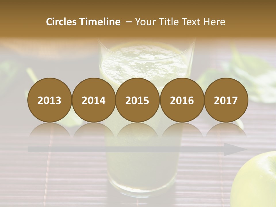 A Glass Of Green Juice On A Table PowerPoint Template