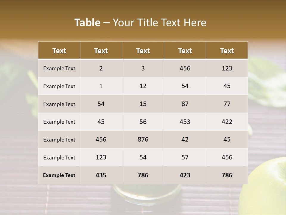 A Glass Of Green Juice On A Table PowerPoint Template