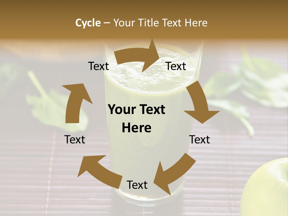 A Glass Of Green Juice On A Table PowerPoint Template