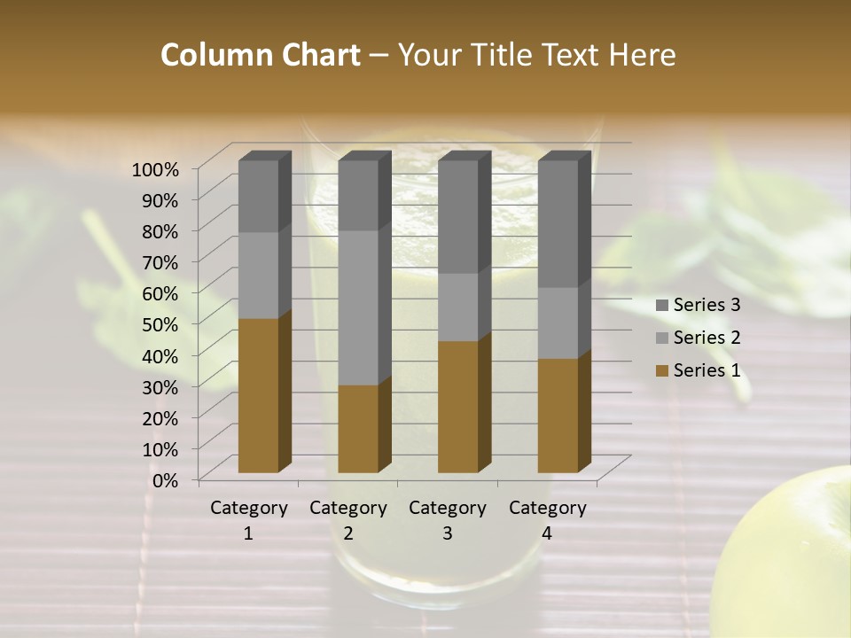 A Glass Of Green Juice On A Table PowerPoint Template