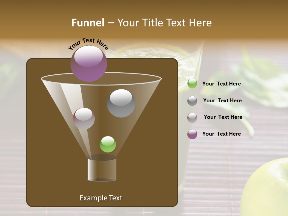 A Glass Of Green Juice On A Table PowerPoint Template