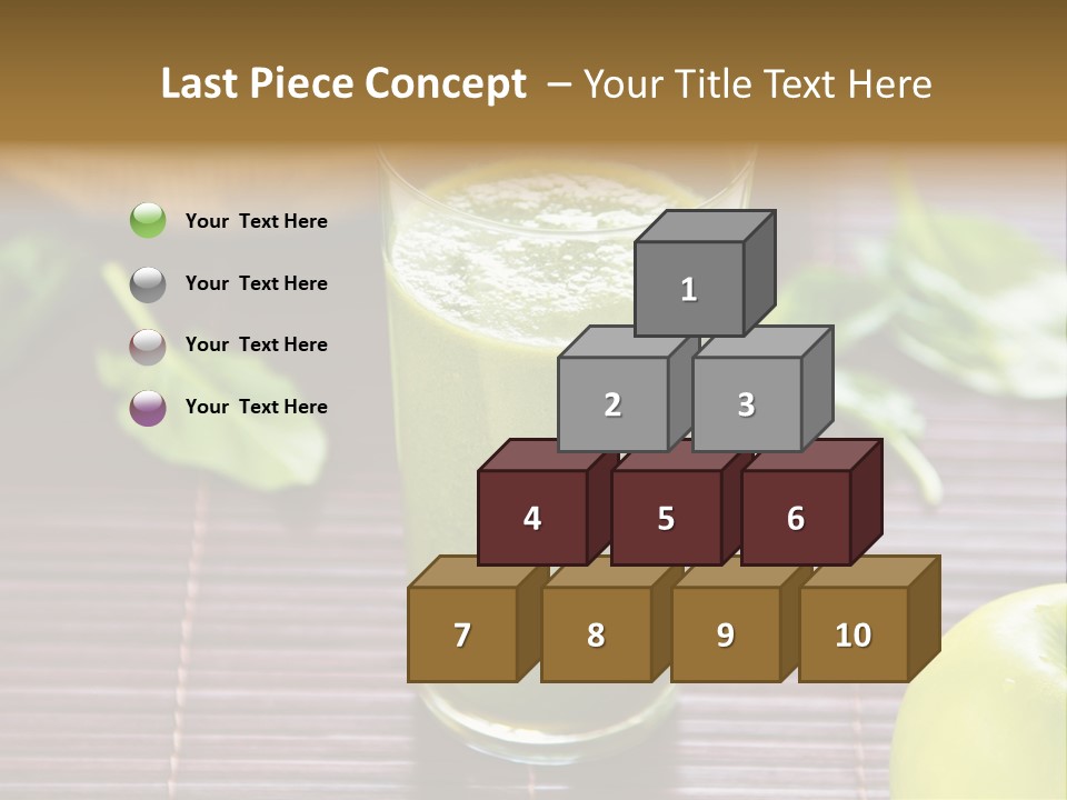 A Glass Of Green Juice On A Table PowerPoint Template