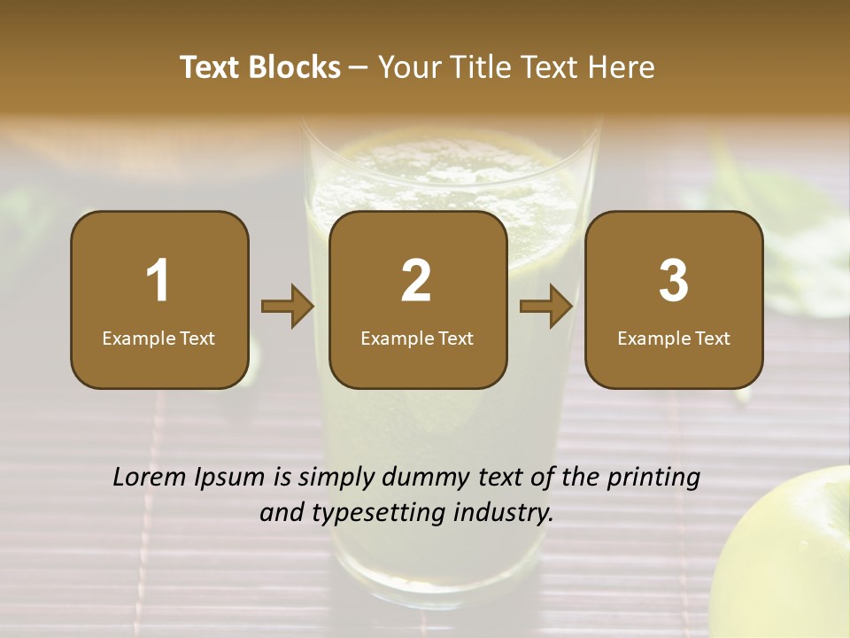 A Glass Of Green Juice On A Table PowerPoint Template