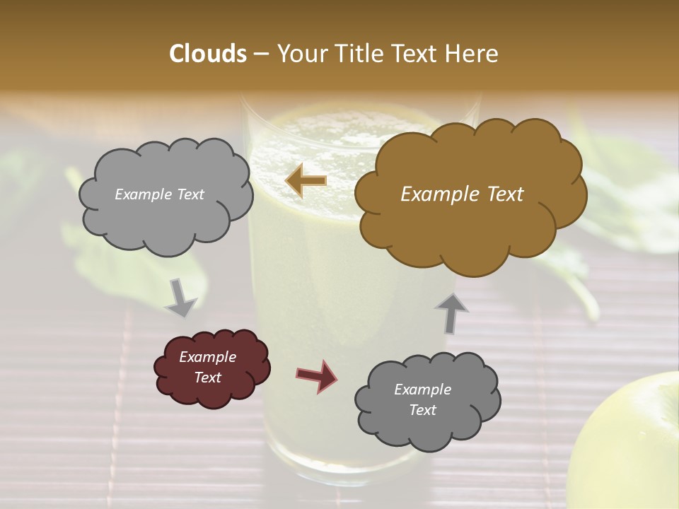 A Glass Of Green Juice On A Table PowerPoint Template