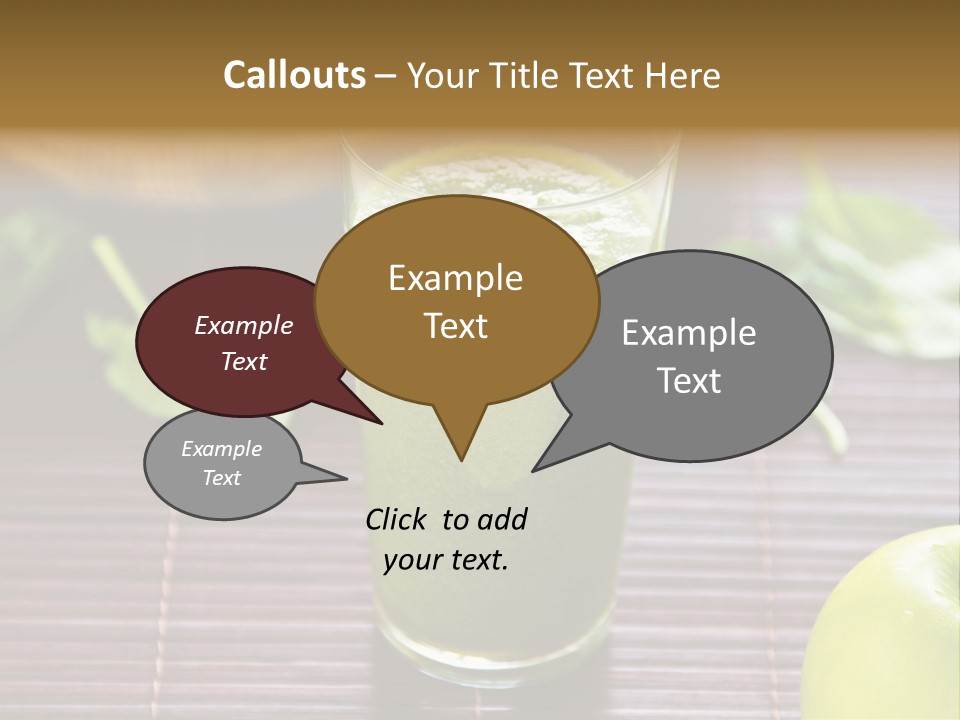 A Glass Of Green Juice On A Table PowerPoint Template