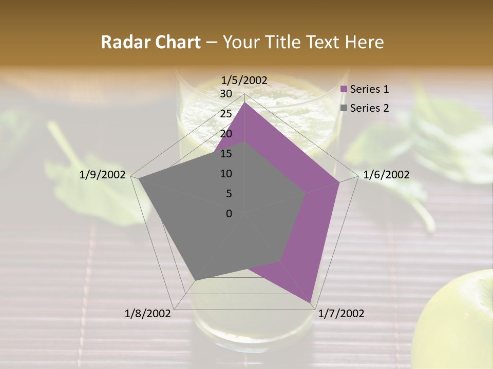 A Glass Of Green Juice On A Table PowerPoint Template