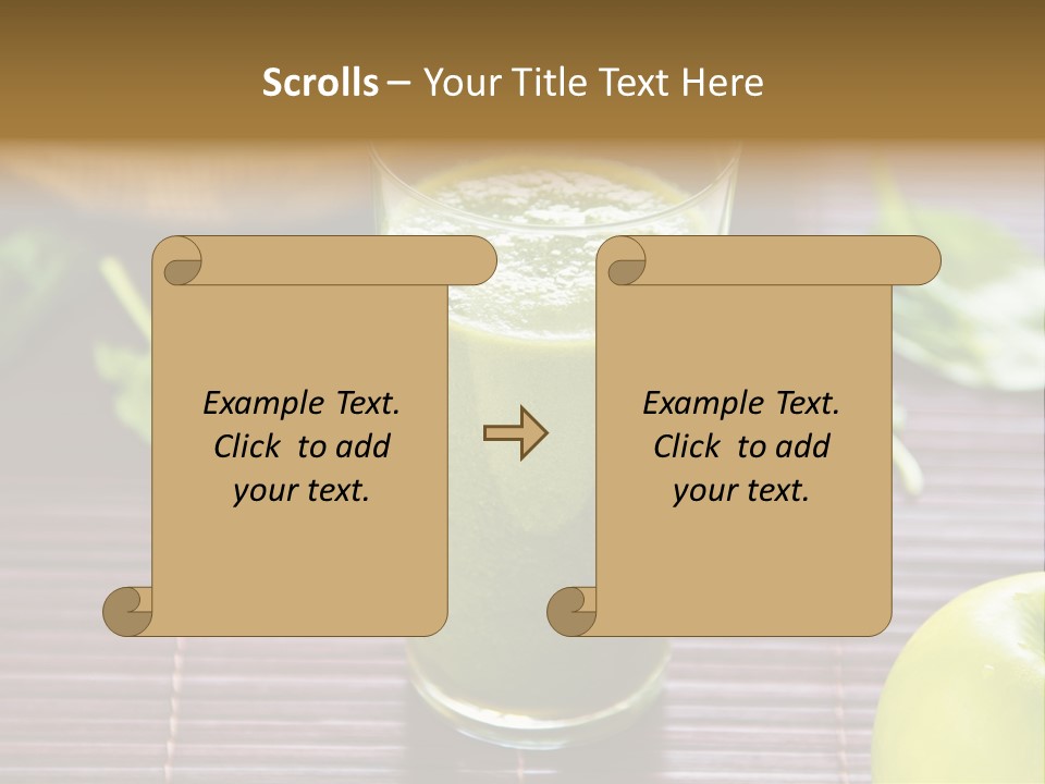 A Glass Of Green Juice On A Table PowerPoint Template