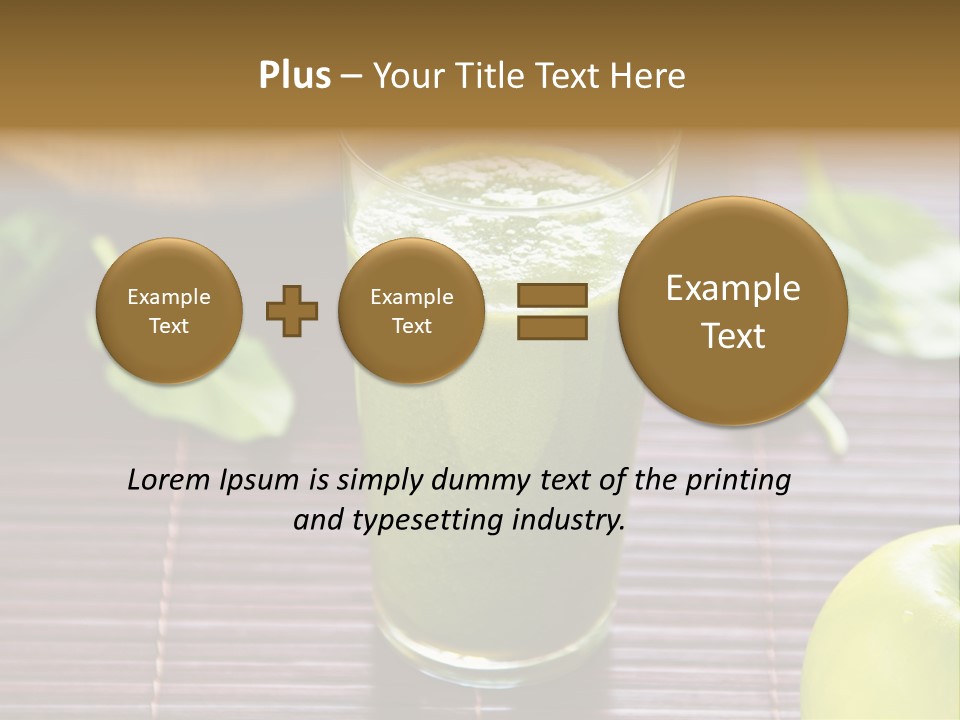 A Glass Of Green Juice On A Table PowerPoint Template