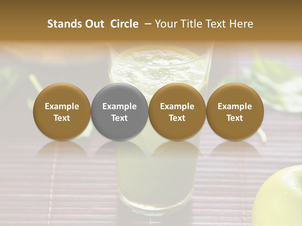 A Glass Of Green Juice On A Table PowerPoint Template