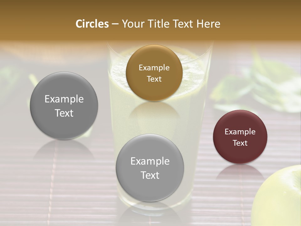 A Glass Of Green Juice On A Table PowerPoint Template