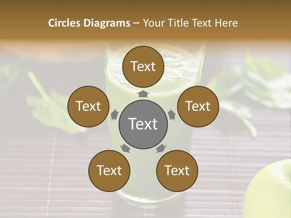 A Glass Of Green Juice On A Table PowerPoint Template