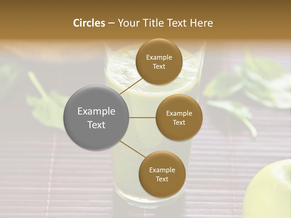 A Glass Of Green Juice On A Table PowerPoint Template