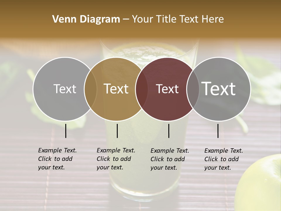 A Glass Of Green Juice On A Table PowerPoint Template