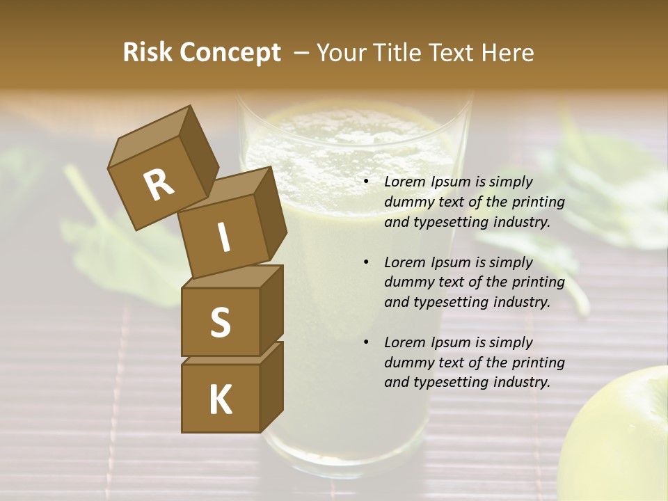 A Glass Of Green Juice On A Table PowerPoint Template
