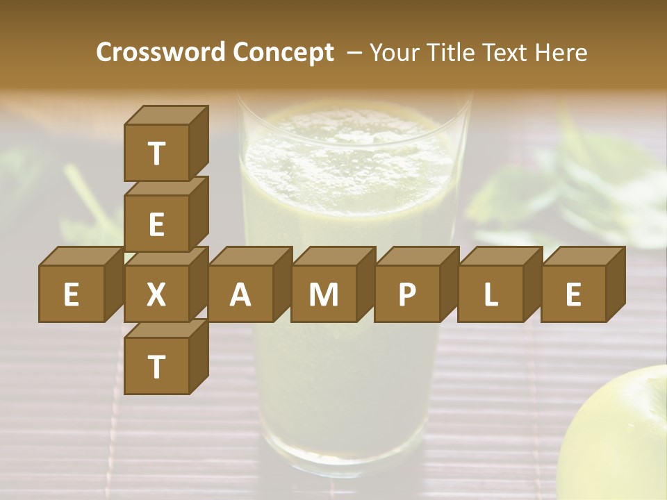 A Glass Of Green Juice On A Table PowerPoint Template