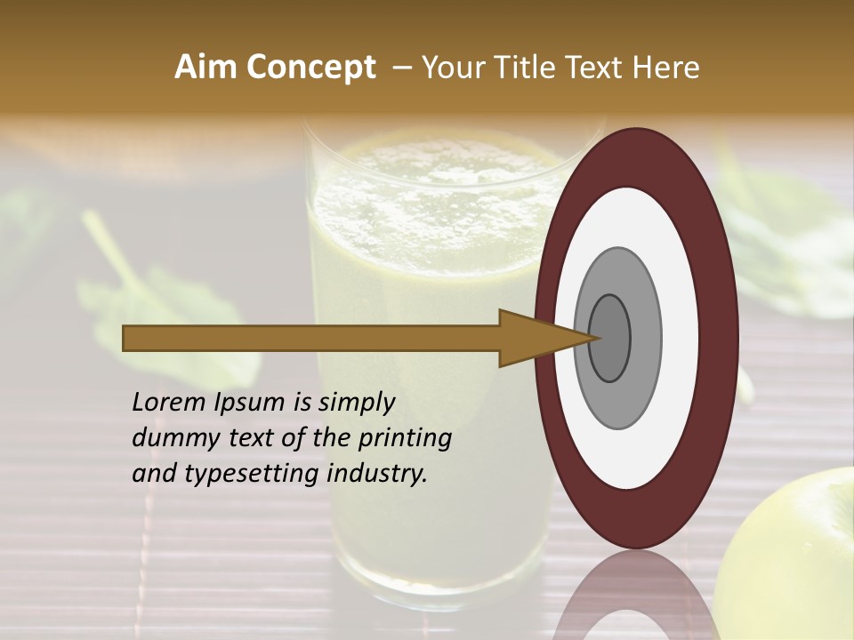 A Glass Of Green Juice On A Table PowerPoint Template