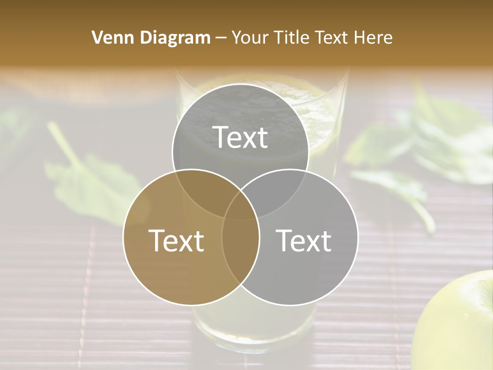 A Glass Of Green Juice On A Table PowerPoint Template