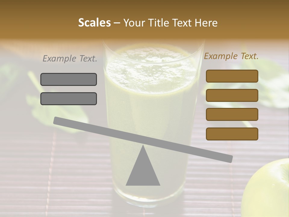 A Glass Of Green Juice On A Table PowerPoint Template