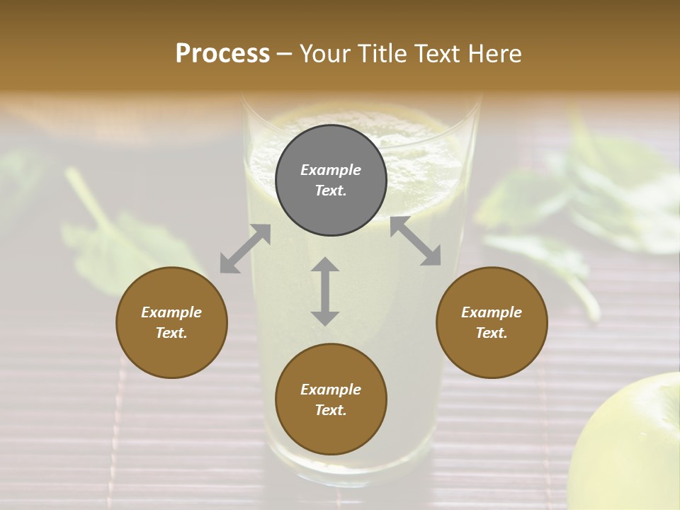 A Glass Of Green Juice On A Table PowerPoint Template