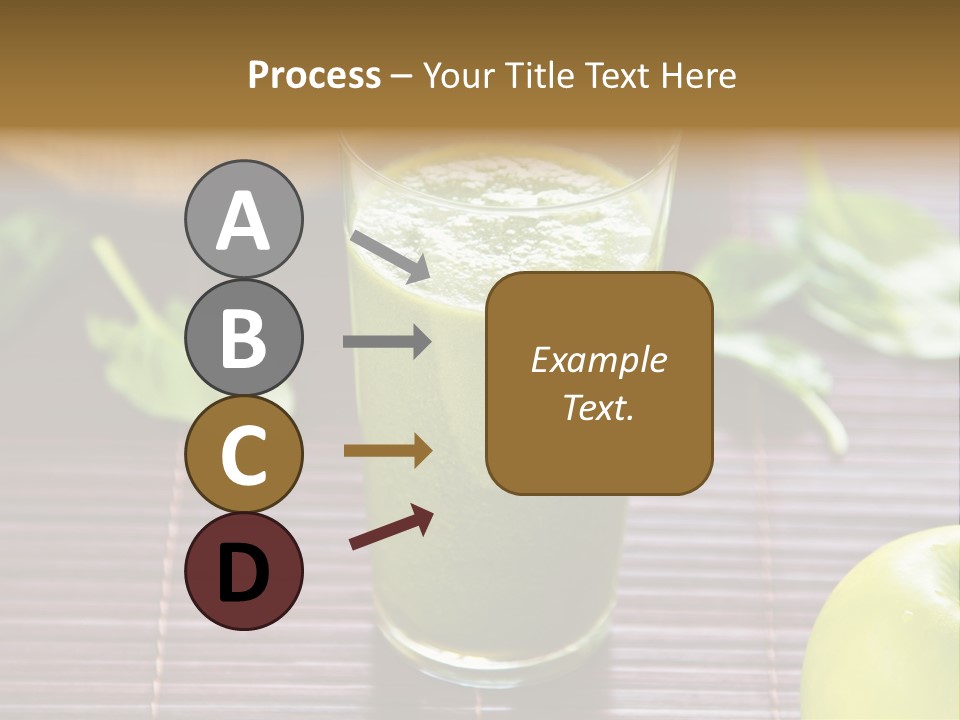 A Glass Of Green Juice On A Table PowerPoint Template