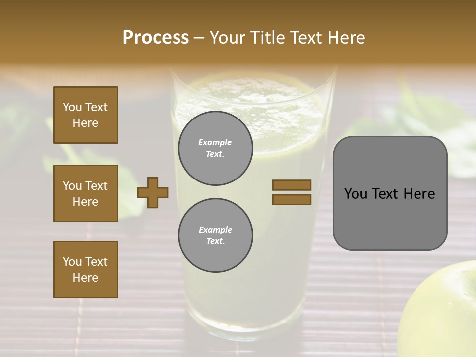 A Glass Of Green Juice On A Table PowerPoint Template