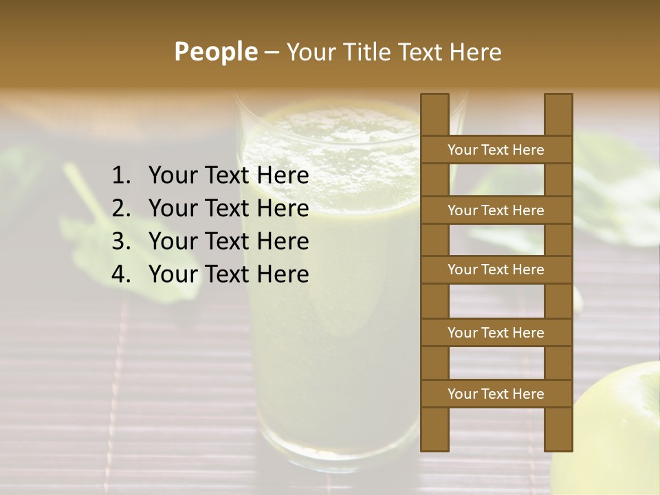A Glass Of Green Juice On A Table PowerPoint Template