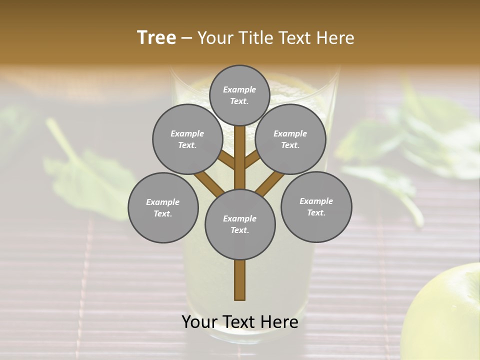 A Glass Of Green Juice On A Table PowerPoint Template