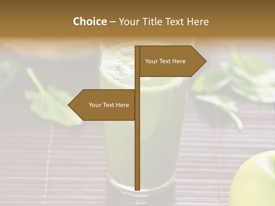 A Glass Of Green Juice On A Table PowerPoint Template
