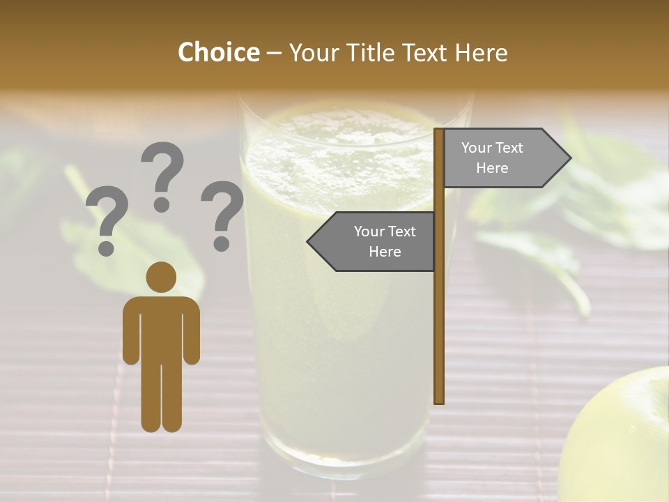 A Glass Of Green Juice On A Table PowerPoint Template