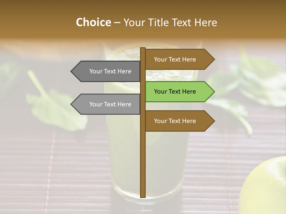 A Glass Of Green Juice On A Table PowerPoint Template