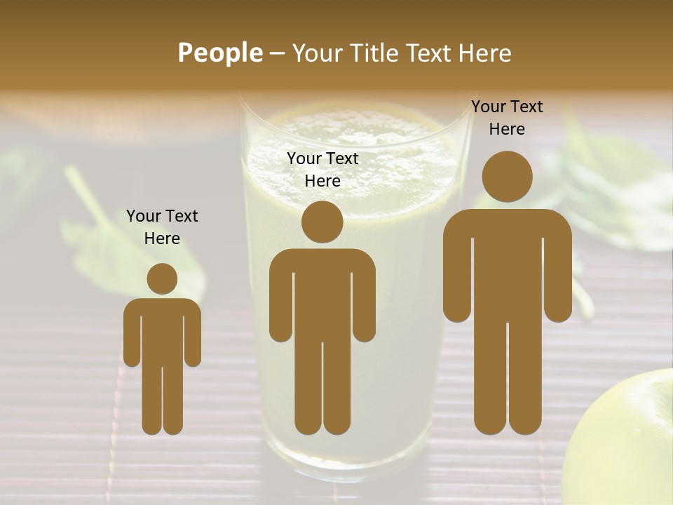 A Glass Of Green Juice On A Table PowerPoint Template