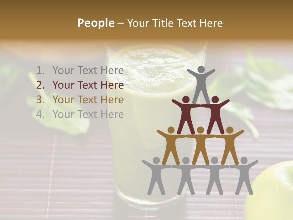 A Glass Of Green Juice On A Table PowerPoint Template