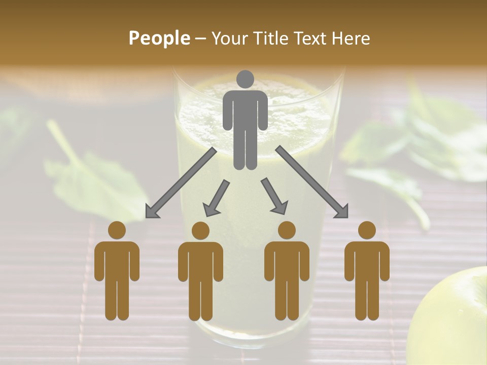 A Glass Of Green Juice On A Table PowerPoint Template