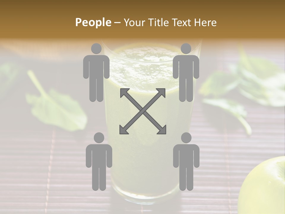 A Glass Of Green Juice On A Table PowerPoint Template
