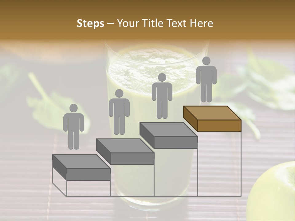 A Glass Of Green Juice On A Table PowerPoint Template