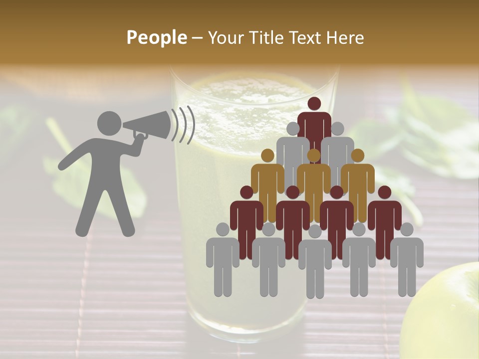 A Glass Of Green Juice On A Table PowerPoint Template
