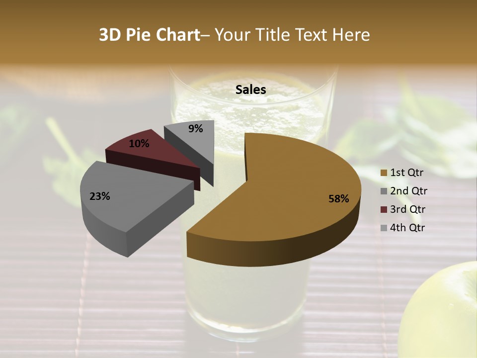 A Glass Of Green Juice On A Table PowerPoint Template