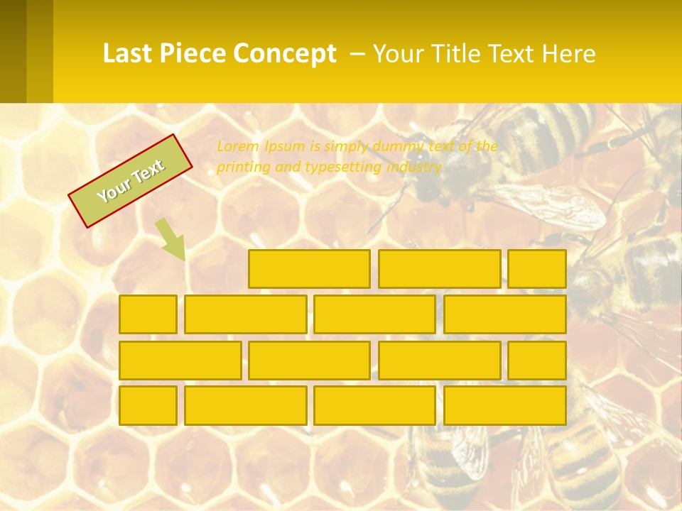 A Group Of Bees Sitting On Top Of A Honeycomb PowerPoint Template