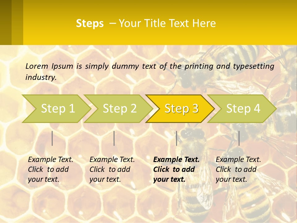 A Group Of Bees Sitting On Top Of A Honeycomb PowerPoint Template