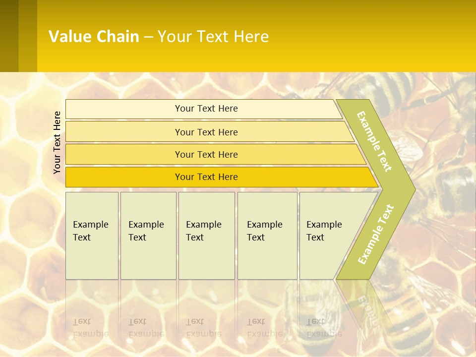 A Group Of Bees Sitting On Top Of A Honeycomb PowerPoint Template