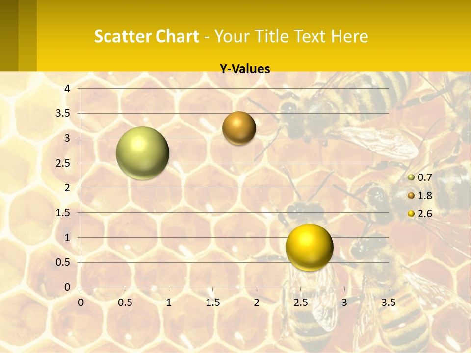A Group Of Bees Sitting On Top Of A Honeycomb PowerPoint Template