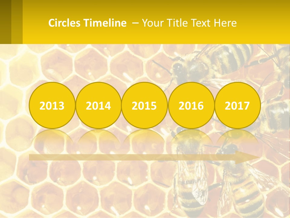 A Group Of Bees Sitting On Top Of A Honeycomb PowerPoint Template